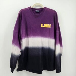LSU Tigers Spirit Jersey Purple Ombre Long Sleeve T Shirt Womens‎ Large